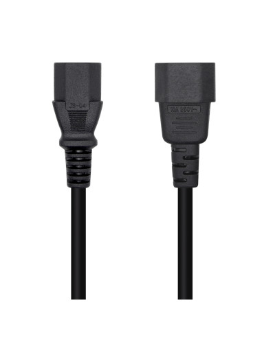 AISENS Cable Alimentación CPU, C13/H-C14/M, Negro, 10 m