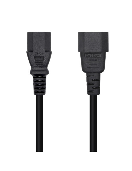 AISENS Cable Alimentación CPU, C13/H-C14/M, Negro, 10 m