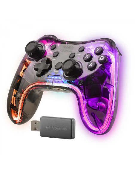 Mars Gaming MGP-24 Gamepad Inalámbrico 2.4GPRO Neon RGB Vibración
