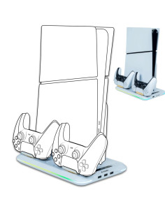 Nacon Base Vertical con Ventilador y cargador para Playstation 5