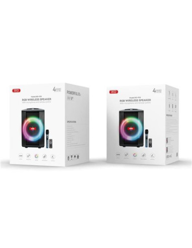 ALTAVOZ KARAOKE RGB 40W CON MICROFONO INALAMBRICO F53