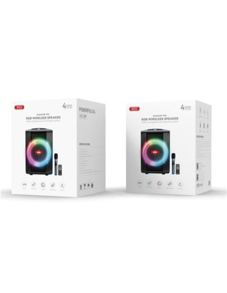 ALTAVOZ KARAOKE RGB 40W CON MICROFONO INALAMBRICO F53