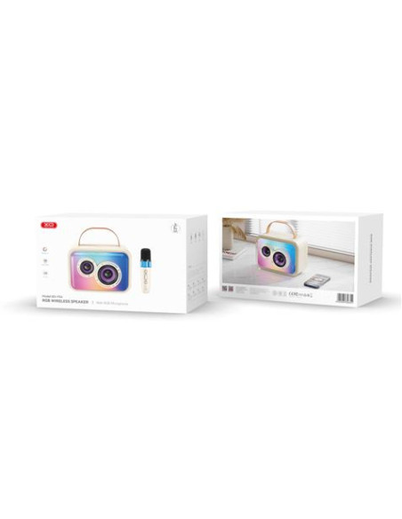 ALTAVOZ KARAOKE RGB 20W CON MICROFONO INALAMBRICO F54