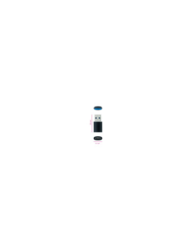 Nanocable Adaptador USB-A 3.1 a USB-C, USB-A/M-USB-C/H, Negro