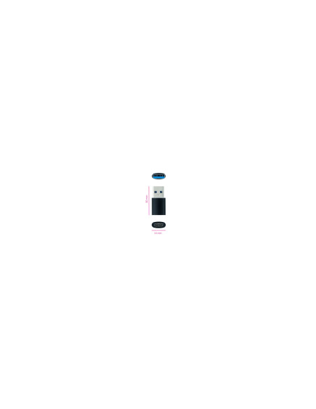 Nanocable Adaptador USB-A 3.1 a USB-C, USB-A/M-USB-C/H, Negro