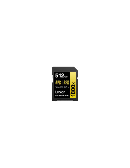 Lexar Professional 1800x 512 GB SDXC UHS-II Clase 10