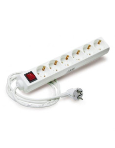 BASE MULTIPLE 6 TOMAS CON INTERRUPTOR ELBAT