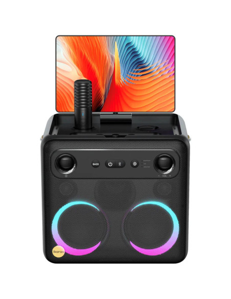 Ikarao Break X2 Altavoz Karaoke Recargable con Pantalla 10.1" 600W y 2 Micros