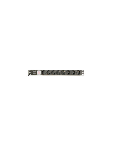 Gembird EG-PDU-014-C14 unidad de distribución de energÍ­a (PDU) 8 salidas AC 1U Negro
