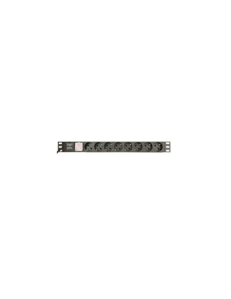 Gembird EG-PDU-014-C14 unidad de distribución de energÍ­a (PDU) 8 salidas AC 1U Negro