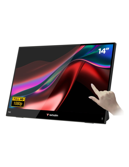 Verbatim Portable 14" FHD Touch Monitor LIGHT Monitor portátil Negro