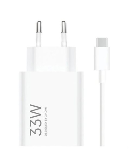 CARGADOR DE PARED XIAOMI 33W CABLE USB-A + USB-C
