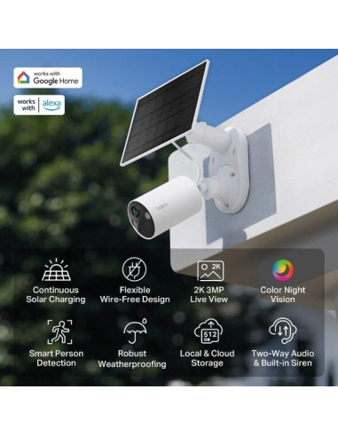 KIT TC82 TP-LINK CAMARA IP EXTERIOR + PANEL SOLAR POWERED
