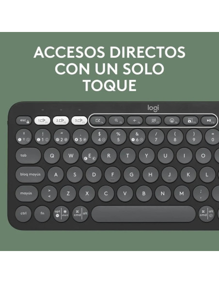 TECLADO LOGITECH PEBBLE KEYS 2 K380S TKL WIRELESS BLACK