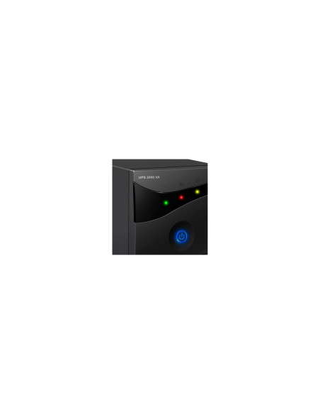 SAI LINEA INTERACTIVA WOXTER UPS 800 VA 480W 2XSCHUKO DISPLAY LED FUNCION AVR CARCASA METALICA NEGRA PE26-063