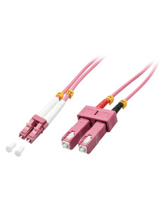 Lindy 46362 cable de fibra optica 3 m LC SC OM4 Rosa