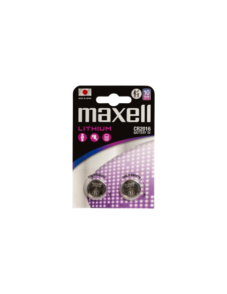 Maxell 12239100 pila doméstica Batería de un solo uso CR2016 Lithium-Manganese Dioxide (LiMnO2)