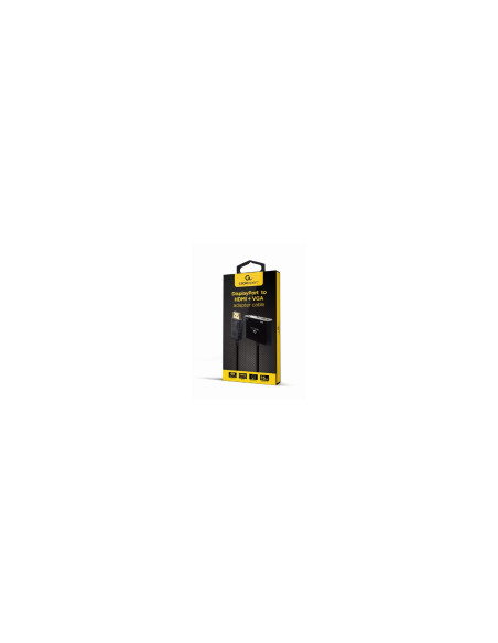Gembird A-DPM-HDMIFVGAF-01 cable DisplayPort 0,1 m Negro