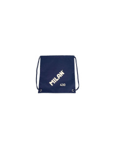 Milan Serie 1918 Bolsa/Mochila de Tiras Grande - Tejido 'ripstop' Ligero y Resistente - Medidas 34x42x0.7cm - Color Azul Oscuro