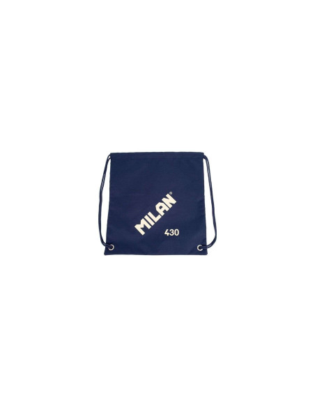 Milan Serie 1918 Bolsa/Mochila de Tiras Grande - Tejido 'ripstop' Ligero y Resistente - Medidas 34x42x0.7cm - Color Azul Oscuro