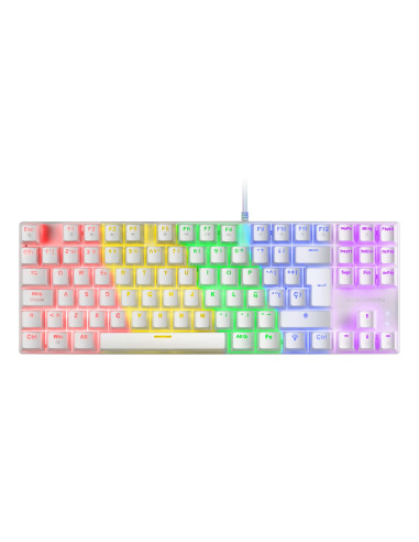 Mars Gaming MK80W teclado Juego USB QWERTY Italiano Blanco