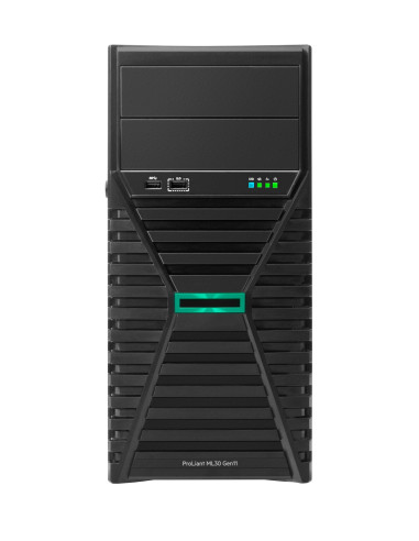 HPE ProLiant ML30 Gen11 6325P 3.5GHz 4c 1P 1x32GB-U 8SFF 2x480GB SSD 1x1000W PS EU Server