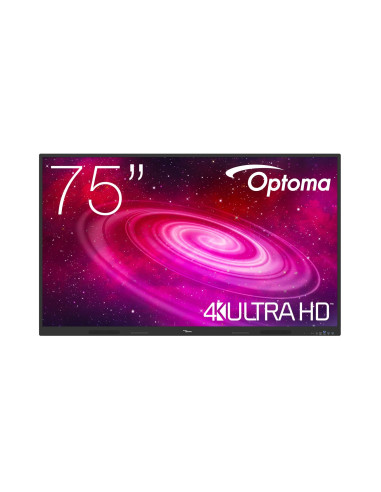 Optoma 1751RK pizarra blanca interactiva 190,5 cm (75") 3840 x 2160 Pixeles Pantalla táctil Negro HDMI
