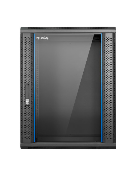 Phasak PHO 2216D armario rack 16U Bastidor de pared Negro