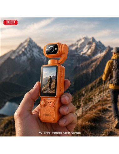 CAMARA ACCION PORTATIL UHD 4K NARANJA ZF05 XO
