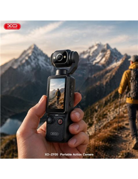 CAMARA ACCION PORTATIL UHD 4K NEGRA ZF05 XO