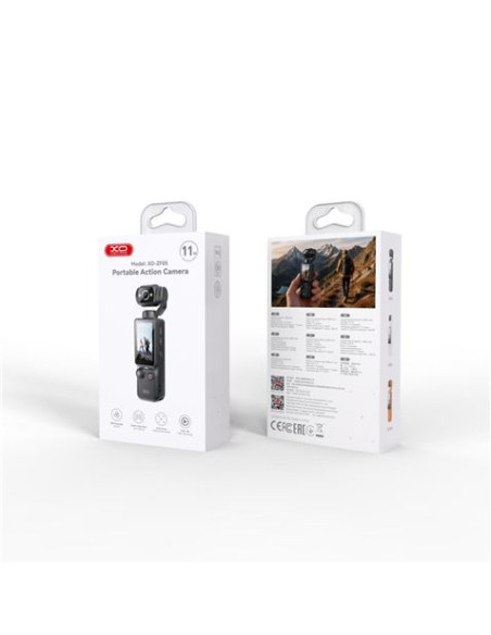 CAMARA ACCION PORTATIL UHD 4K NEGRA ZF05 XO