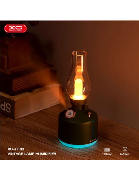 HUMIDIFICADOR LAMPARA VINTAGE NEGRO HF06 XO