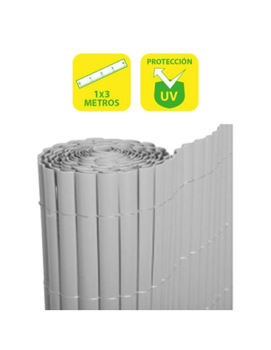 CAÑIZO PLÁSTICO DOBLE CARA 1X3 METROS GRIS CLARO SUNGARDEN