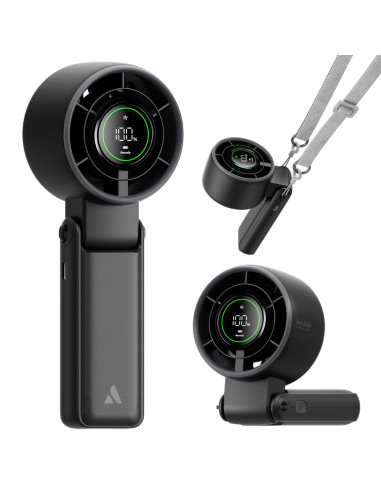 Aecooly PB02-A Ventilador de Mano Plegable Negro
