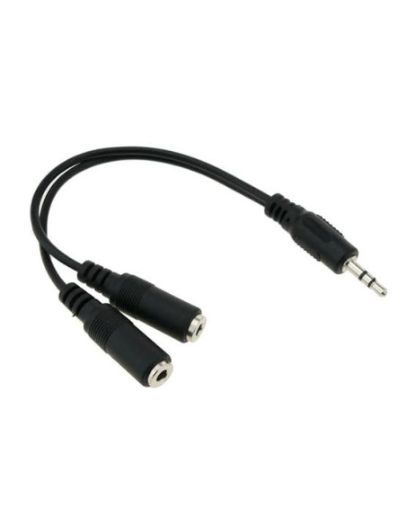 ADAPTADOR 1 JACK/M A 2 JACK/F BLANCO