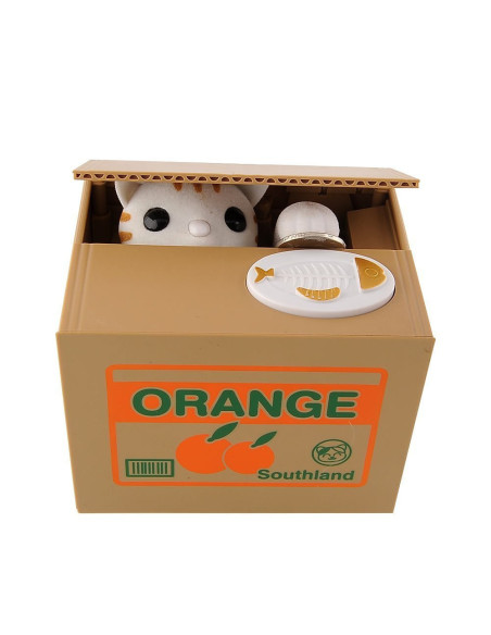 HUCHA GATO RECOGE MONEDAS