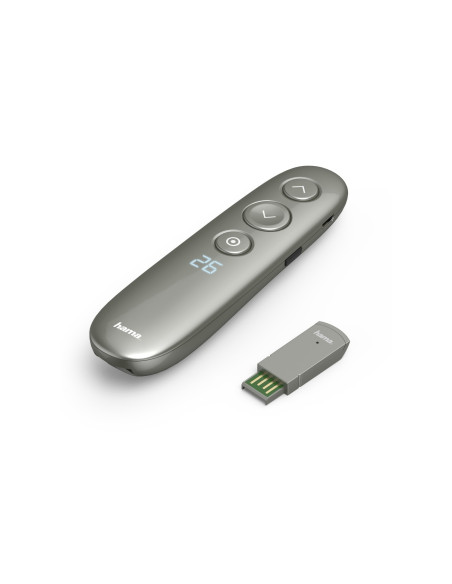 HAMA | Puntero inalámbrico, Láser, USB 2.0, Alcance de 20m, Carga