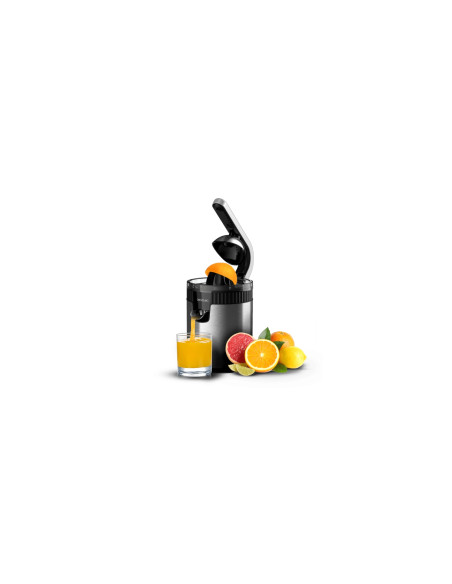 Cecotec Xqueeze RetroJuice 600 Steel Licuadora centrífuga 600 W Negro, Metálico