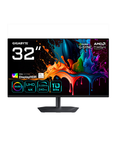 GIGABYTE MO32U2 Monitor Gaming OLED 32” 4K UHD - 3840 x 2160, 240Hz,