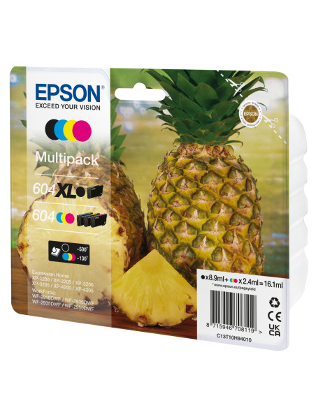 Epson 604XL cartucho de tinta 4 pieza(s) Original Alto rendimiento