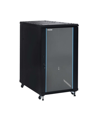 Phasak Armario Rack PRO 19" 22U 600 x 600 negro con ventilación - PHO 6622