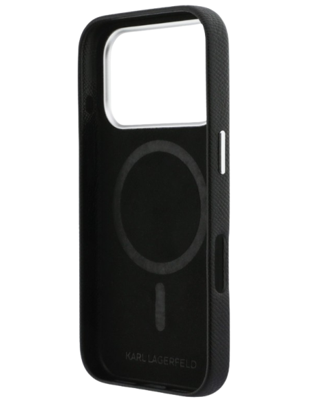 FUNDA IPHONE 17 PRO MAX KARL LAGERFELD COMPATIBLE CON MAGSAFE NEGRA