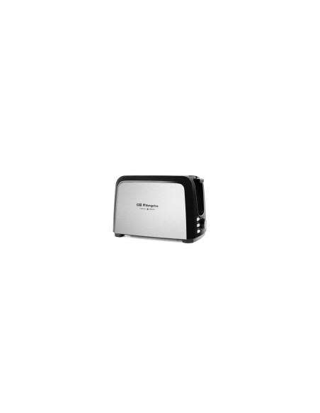 Tostador de pan orbegozo to 3060 750w 2 ranuras 7 niveles tostado carcasa aero inoxidable negro plata 17620