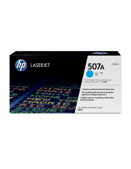 HP Cartucho de tóner original LaserJet 507A cian
