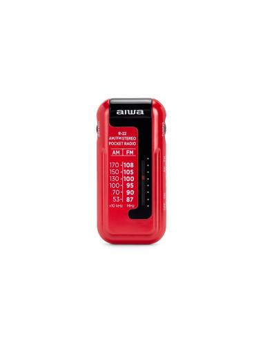 Aiwa R-22RD radio Personal Analógica Rojo