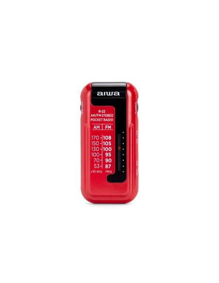 Aiwa R-22RD radio Personal Analógica Rojo