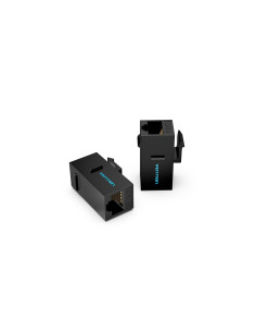 Vention Adaptador Conector RJ45 IPGB0-5 Cat6 UTP/ RJ45 Hembra - RJ45 Hembra/ 5 uds/ Negro