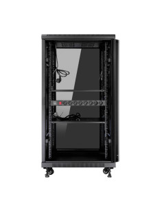 Phasak Armario Rack PRO 19" 42U 600 x 800 negro con ventilación - PHO 6842 2