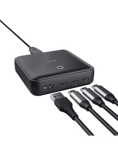 CARGADOR SOBREMESA TRUST MAXO USB 100W 4 PUERTOS