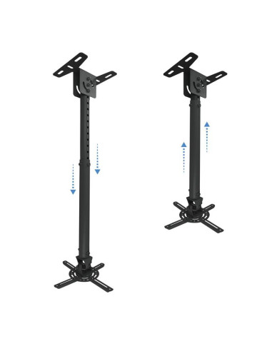SOPORTE PROYECTOR TOOQ TECHO GIRATORIO E INCLINABLE BLACK